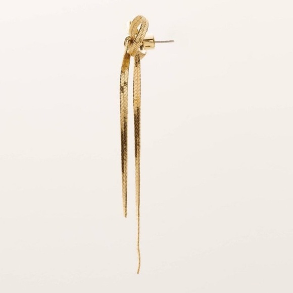 NWT Kate Spade New York x Target Bow Linear Drop Stud Earrings Gold - Picture 6 of 7